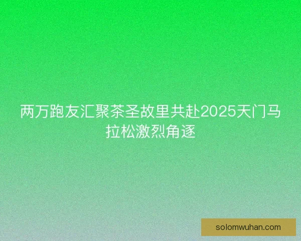 两万跑友汇聚茶圣故里共赴2025天门马拉松激烈角逐