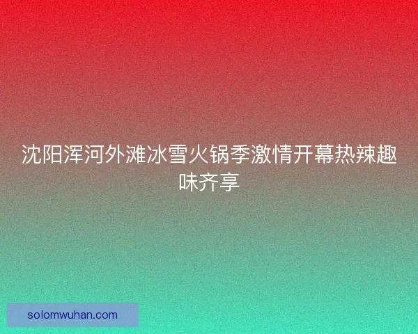 沈阳浑河外滩冰雪火锅季激情开幕热辣趣味齐享